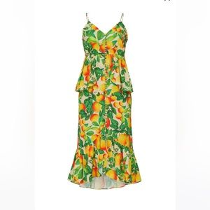 FARM RIO Sands Linen Midi Dress